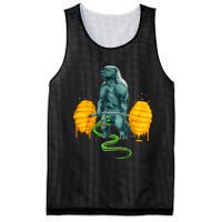 Funny Honey Badger Deadlifting Weightlifting Bodybuilding Mesh Reversible Basketball Jersey Tank