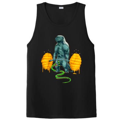 Funny Honey Badger Deadlifting Weightlifting Bodybuilding PosiCharge Competitor Tank