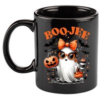 Funny Halloween Boojee Cute Ghost 11oz C Handle Ceramic Mug