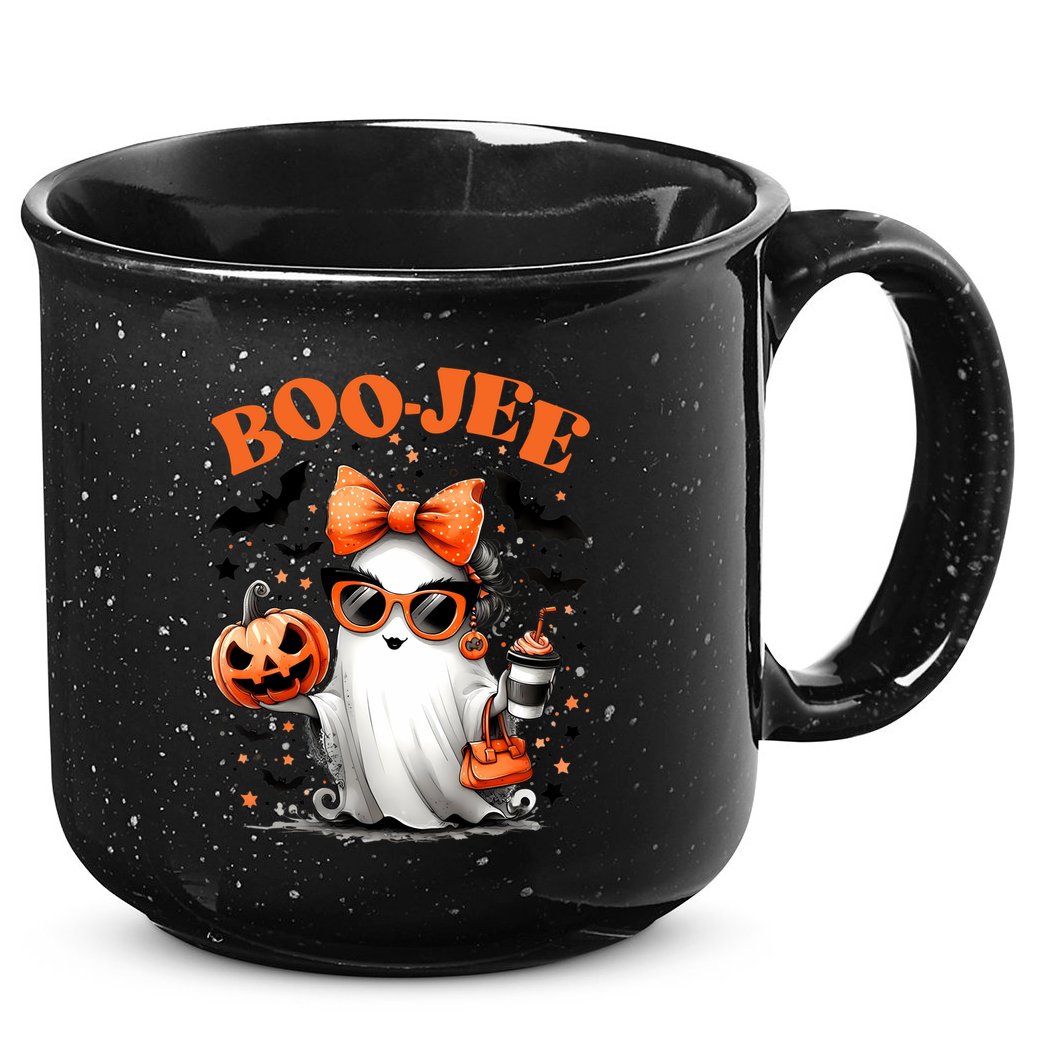 Funny Halloween Boojee Cute Ghost 15oz Campfire Ceramic Mug