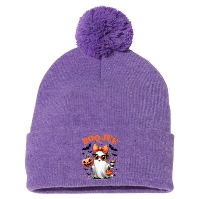 Funny Halloween Boojee Cute Ghost Pom Pom 12in Knit Beanie