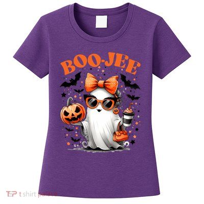 Funny Halloween Boojee Cute Ghost Womens T-Shirt