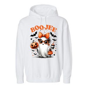 Funny Halloween Boojee Cute Ghost Garment-Dyed Fleece Hoodie