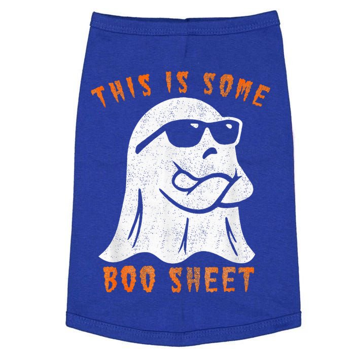 Funny Halloween Boo Ghost Costume This is Some Boo Sheet Doggie Tank