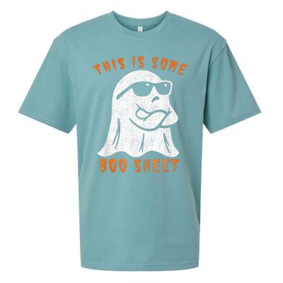 Funny Halloween Boo Ghost Costume This is Some Boo Sheet Sueded Cloud Jersey T-Shirt