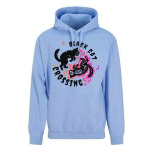 Funny Halloween Black Cat Crossing Gift Unisex Surf Hoodie