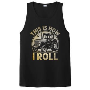 Funny Hay Bale How I Roll Gift Cool Farmer Tractor Driver PosiCharge Competitor Tank