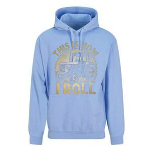 Funny Hay Bale How I Roll Gift Cool Farmer Tractor Driver Unisex Surf Hoodie