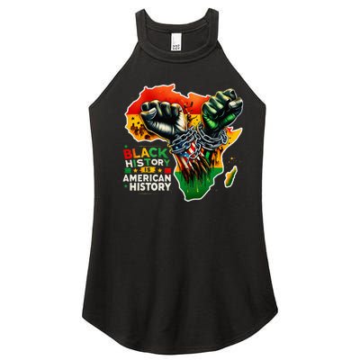 Fist Hands Black History Black History Is American History Women’s Perfect Tri Rocker Tank