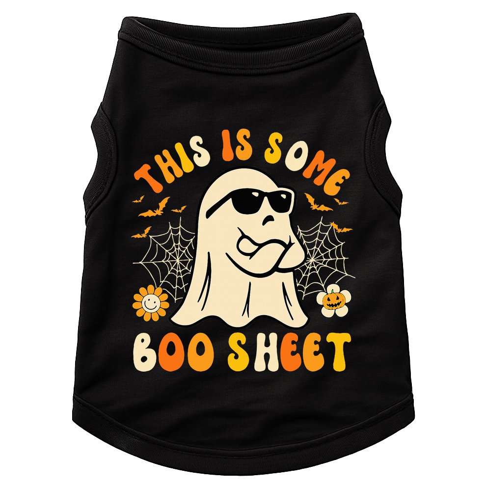 Funny Halloween Boo Ghost Costume This Is Some Boo Sheet Doggie Tank