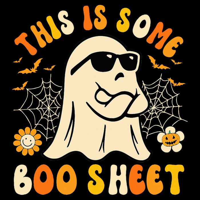 Funny Halloween Boo Ghost Costume This Is Some Boo Sheet Flexfit Unipanel Trucker Cap