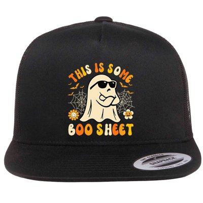 Funny Halloween Boo Ghost Costume This Is Some Boo Sheet Flatbill Hat