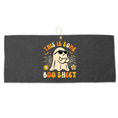 Funny Halloween Boo Ghost Costume This Is Some Boo Sheet Large Microfiber Waffle Golf Towel