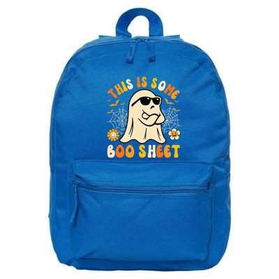 Funny Halloween Boo Ghost Costume This Is Some Boo Sheet 16 in Basic Backpack