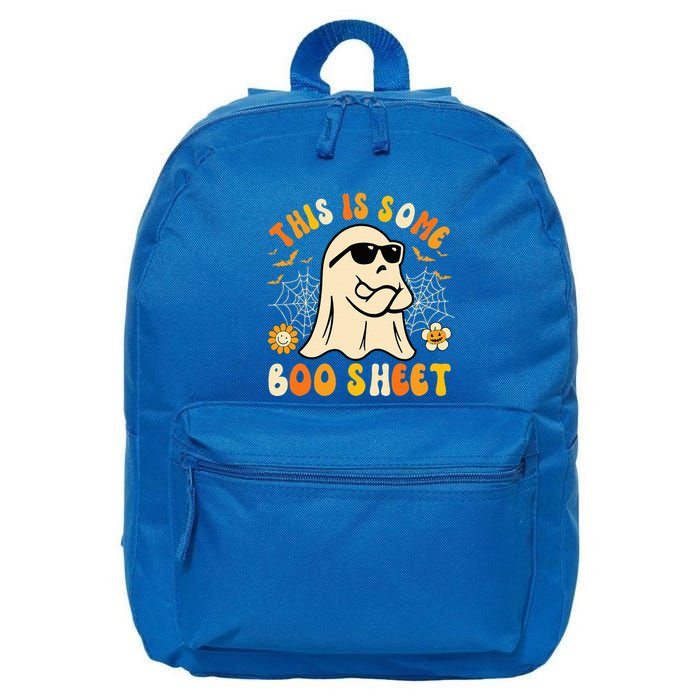 Funny Halloween Boo Ghost Costume This Is Some Boo Sheet 16 in Basic Backpack