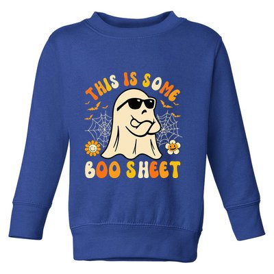Funny Halloween Boo Ghost Costume This Is Some Boo Sheet Toddler Sweatshirt