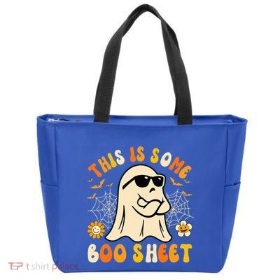 Funny Halloween Boo Ghost Costume This Is Some Boo Sheet Zip Tote Bag