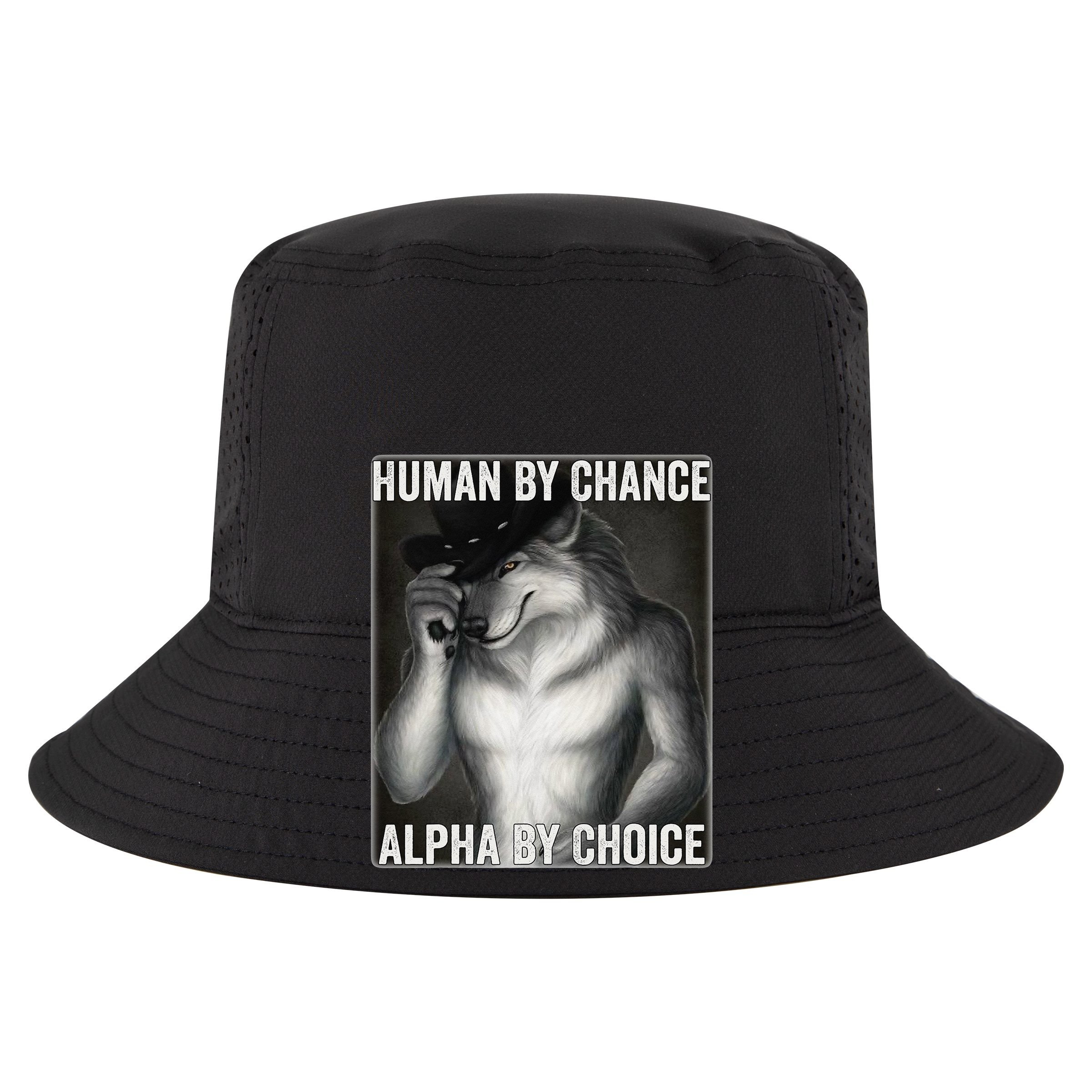 Funny Human By Chance Alpha By Choice Cool Alpha Wolf Meme Backpack