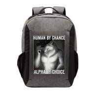 Funny Human By Chance Alpha By Choice Cool Alpha Wolf Meme Vector Backpack