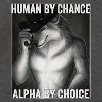Funny Human By Chance Alpha By Choice Cool Alpha Wolf Meme Vector Backpack