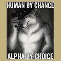Funny Human By Chance Alpha By Choice Cool Alpha Wolf Meme Button