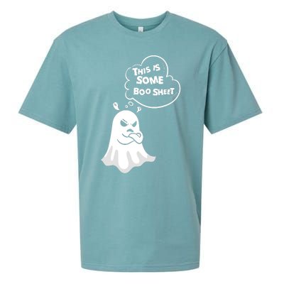 Funny Halloween Boo Ghost Costume This Is Some Boo Sheet Sueded Cloud Jersey T-Shirt