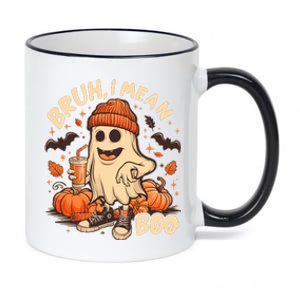 Funny Halloween Bruh I Mean Boo Ghost 11oz Black Color Changing Mug