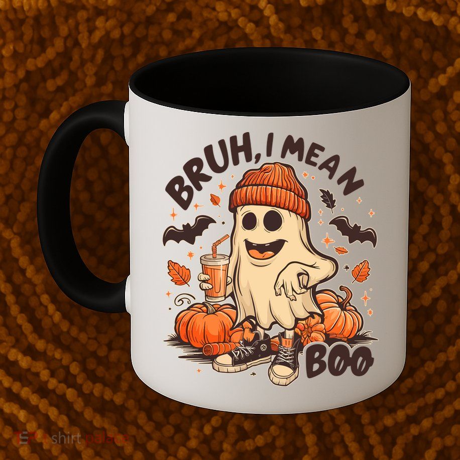 Funny Halloween Bruh I Mean Boo Ghost Mug