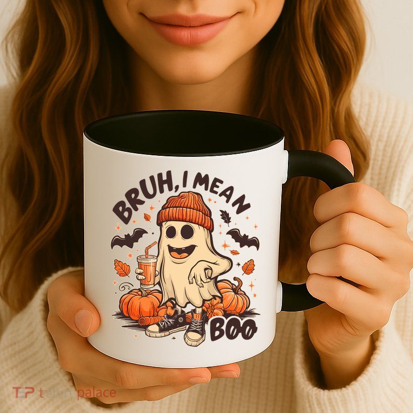 Funny Halloween Bruh I Mean Boo Ghost Mug