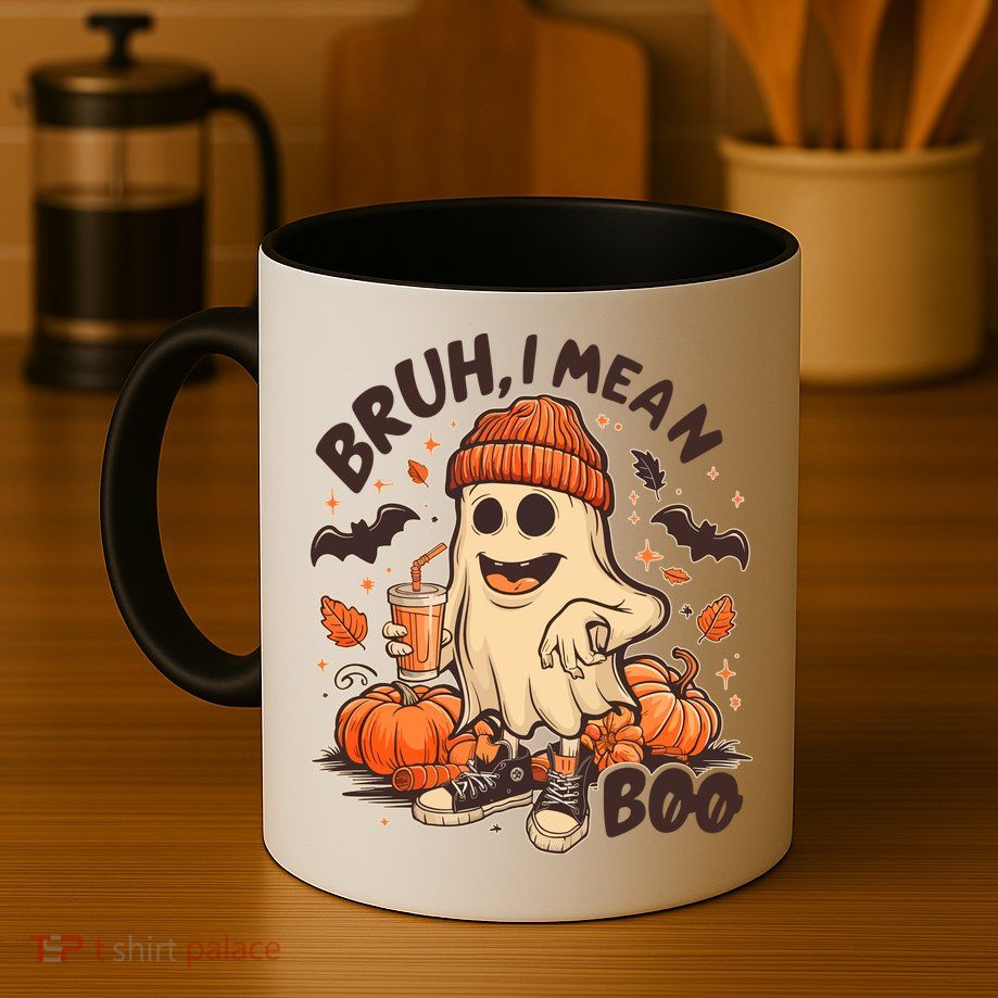 Funny Halloween Bruh I Mean Boo Ghost Mug