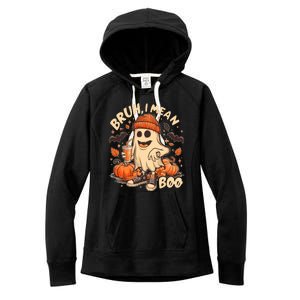 Funny Halloween Bruh I Mean Boo Ghost Women's Fleece Hoodie