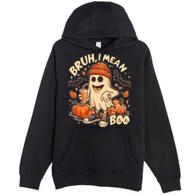 Funny Halloween Bruh I Mean Boo Ghost Premium Pullover Hoodie