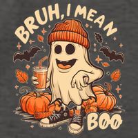 Funny Halloween Bruh I Mean Boo Ghost Vector Backpack