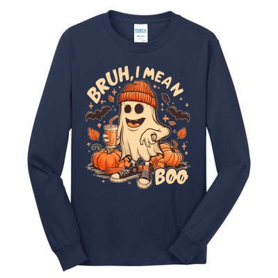 Funny Halloween Bruh I Mean Boo Ghost Tall Long Sleeve T-Shirt