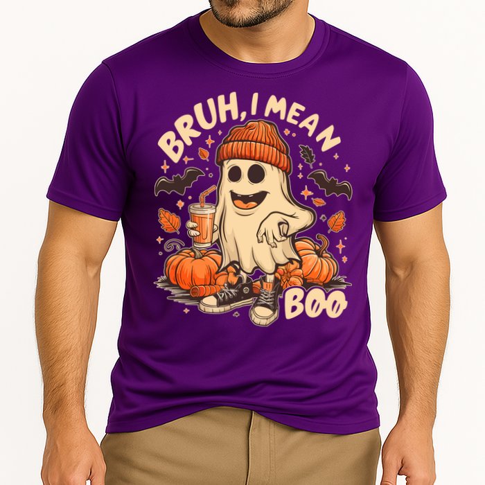 Funny Halloween Bruh I Mean Boo Ghost Cooling Performance Crew T-Shirt
