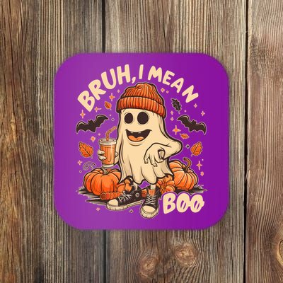 Funny Halloween Bruh I Mean Boo Ghost Coaster