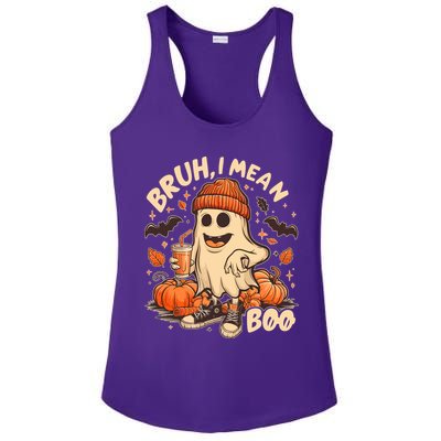 Funny Halloween Bruh I Mean Boo Ghost Ladies PosiCharge Competitor Racerback Tank