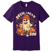 Funny Halloween Bruh I Mean Boo Ghost Premium T-Shirt