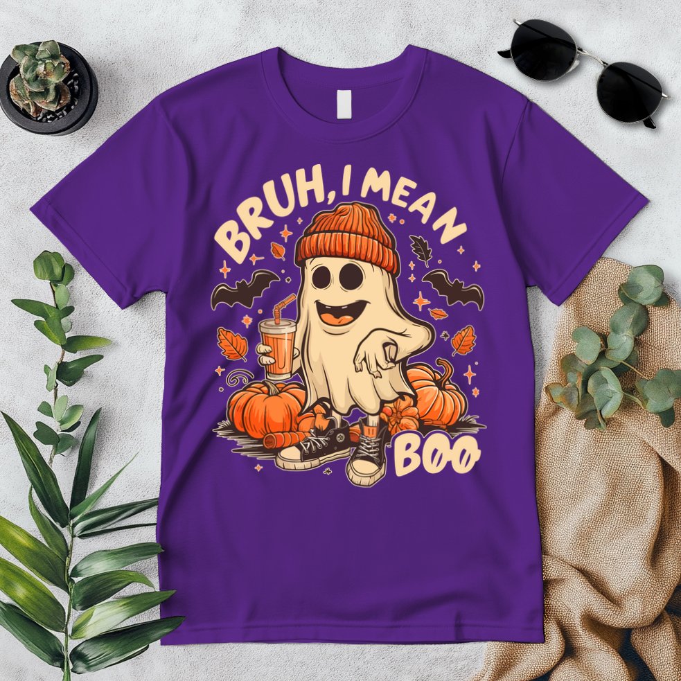Funny Halloween Bruh I Mean Boo Ghost Premium T-Shirt