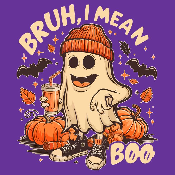 Funny Halloween Bruh I Mean Boo Ghost Premium T-Shirt