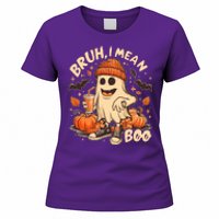 Funny Halloween Bruh I Mean Boo Ghost Women's T-Shirt