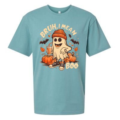 Funny Halloween Bruh I Mean Boo Ghost Sueded Cloud Jersey T-Shirt