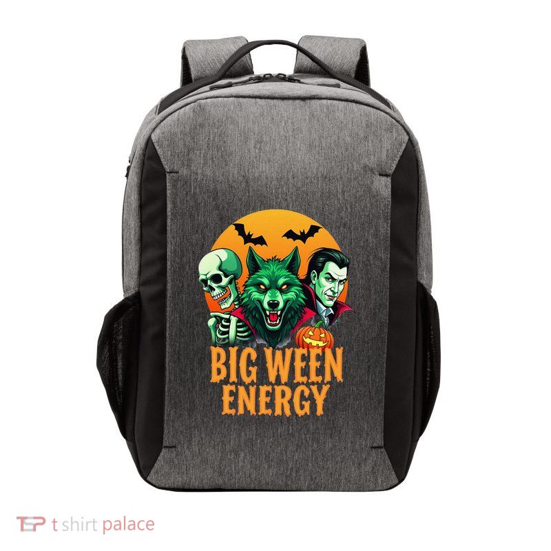Funny Halloween Big Ween Energy Vector Backpack