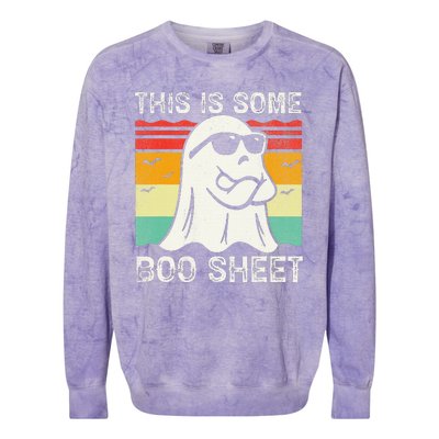 Funny Halloween Boo Ghost Costume This Is Some Boo Sheet Colorblast Crewneck Sweatshirt