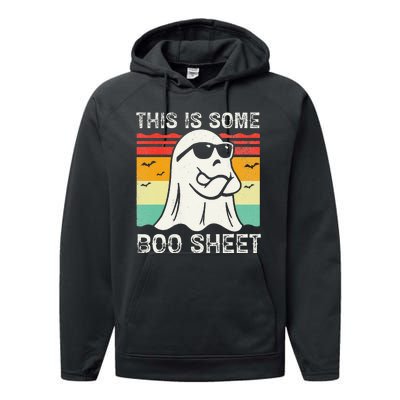 Funny Halloween Boo Ghost Costume This Is Some Boo Sheet Performance Fleece Hoodie