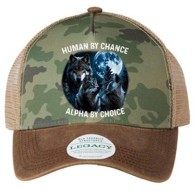 Funny Human By Chance Alpha By Choice Wolf Legacy Tie Dye Trucker Hat