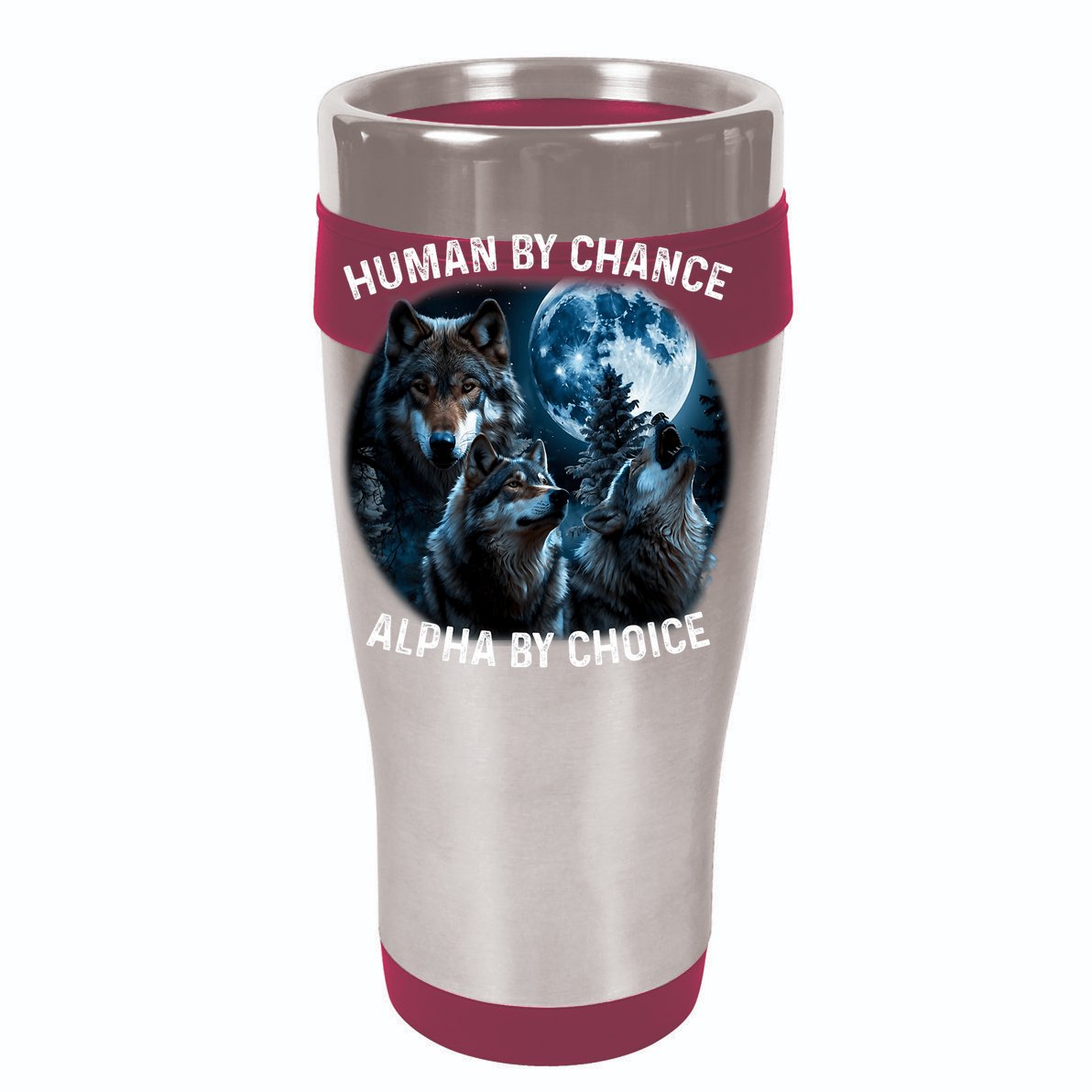 Funny Human By Chance Alpha By Choice Wolf V-Neck T-Shirt