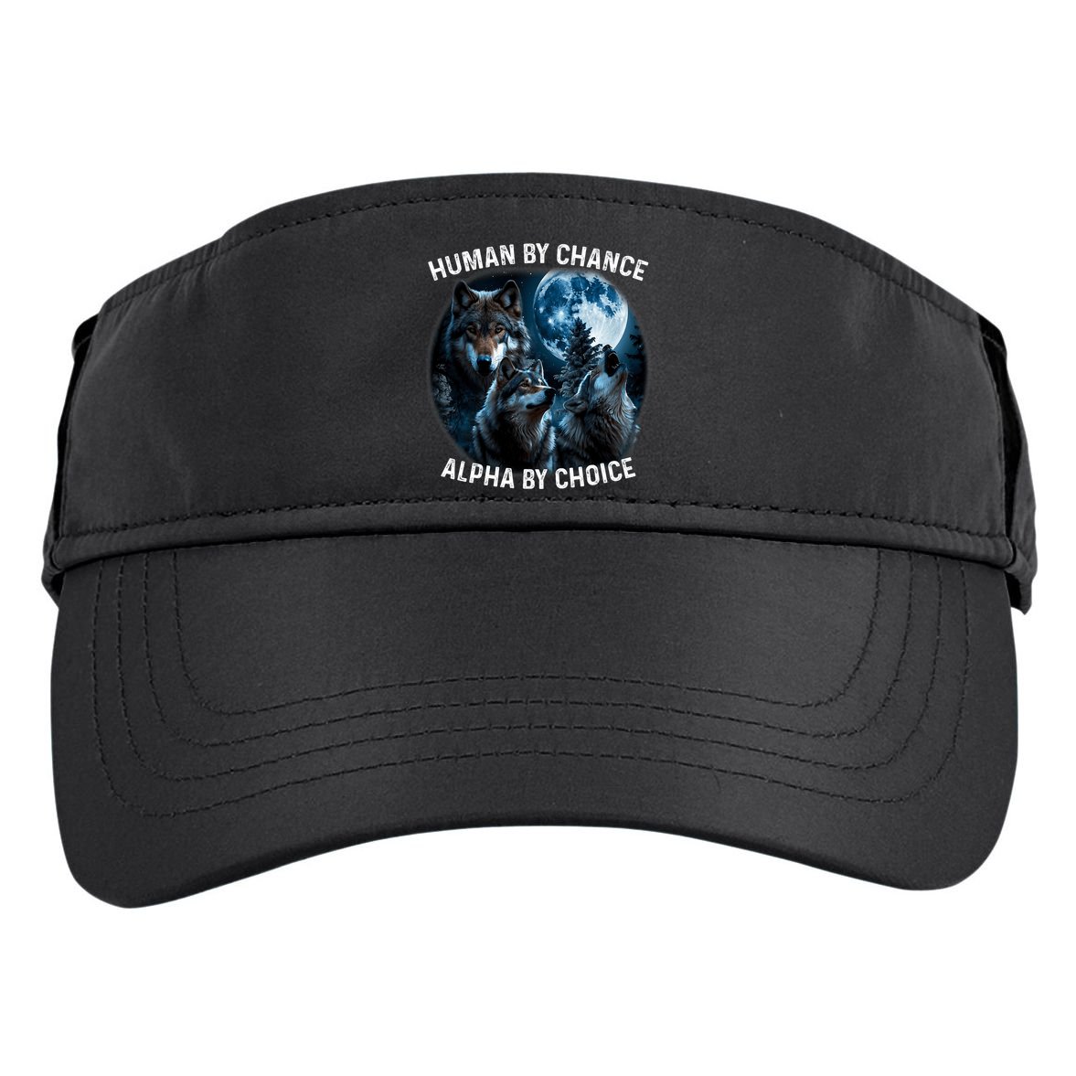 Funny Human By Chance Alpha By Choice Wolf Adult Drive Performance Visor