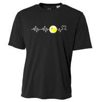 Funny Heartbeat Billiard Nine Ball Funny 9ball Player Gift Cooling Performance Crew T-Shirt