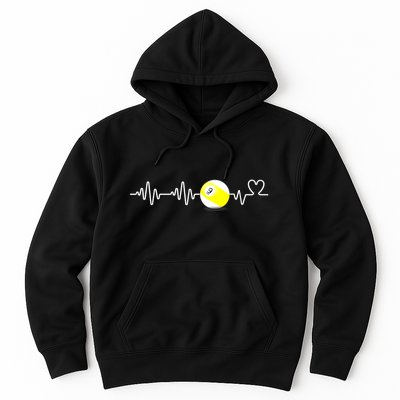 Funny Heartbeat Billiard Nine Ball Funny 9ball Player Gift Hoodie